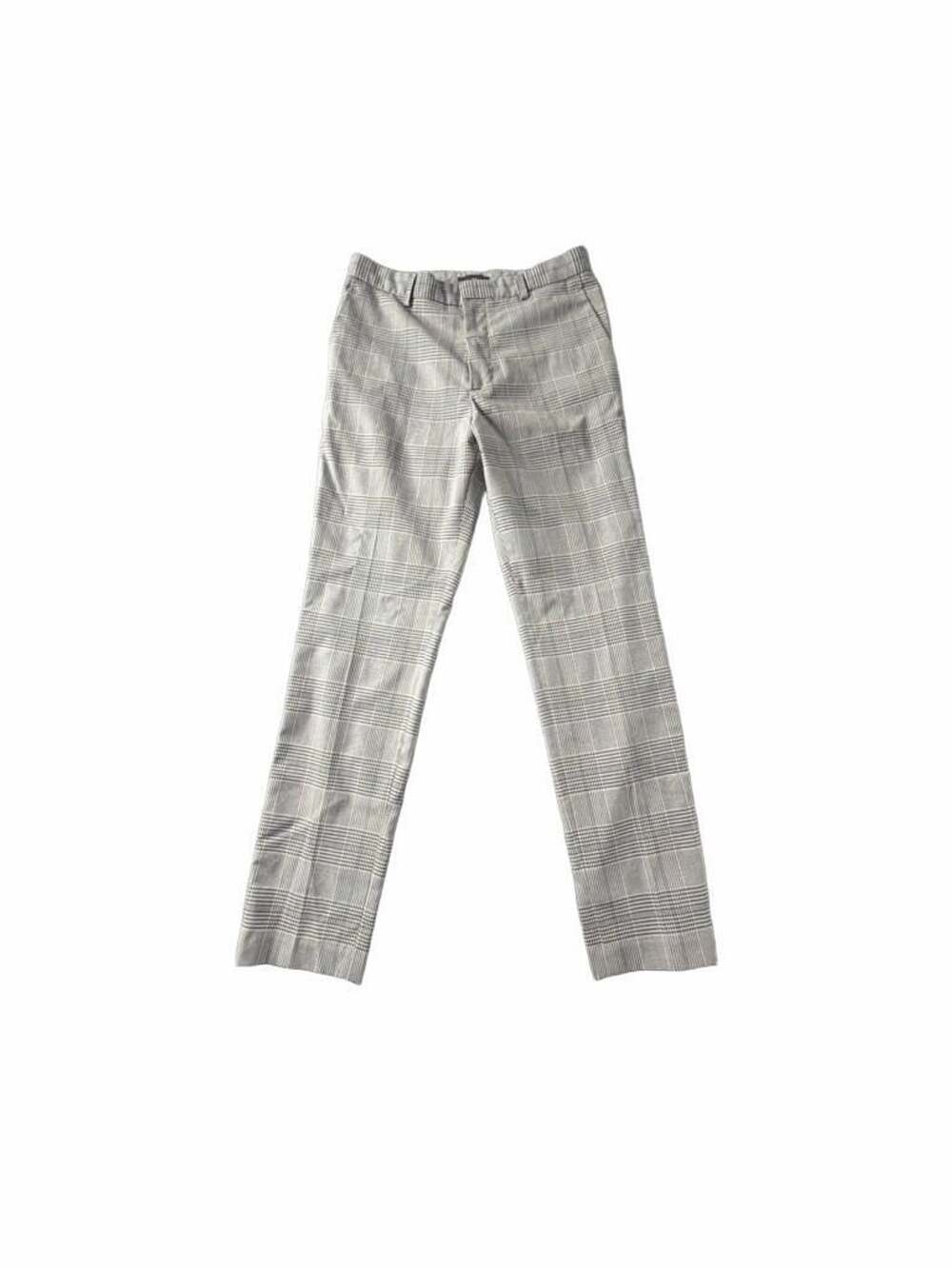 H&M Slim Fit Trousers Size 30 Grey Plaid Glen Check